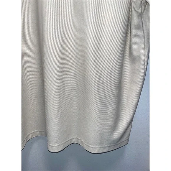 PGA Tour Polo Shirt Mens Large Tan Short Sleeve Golf Performance Good Ribbed - Picture 11 of 12